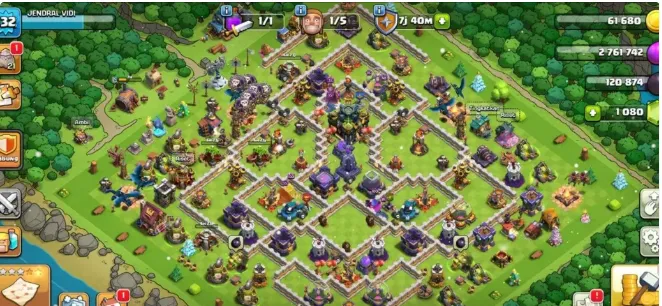 COC292 TH17 base: heroes strong—BK41, AQ47, Warden20, RC3. BH7 gear: Giant Gauntlet14, magic items, 1080 gems, ready for battle!